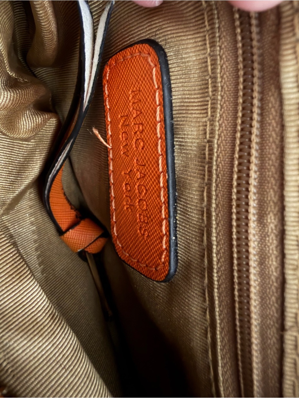 Marc Jacobs Orange Crossbody with Blue and Black Logo Strap - Picture 13 of 13